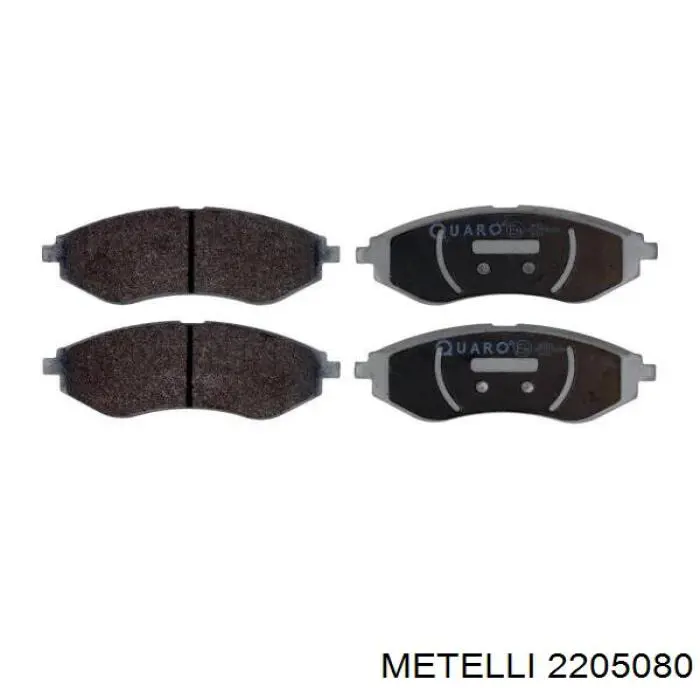 Колодки гальмівні передні, дискові 2205080 Metelli