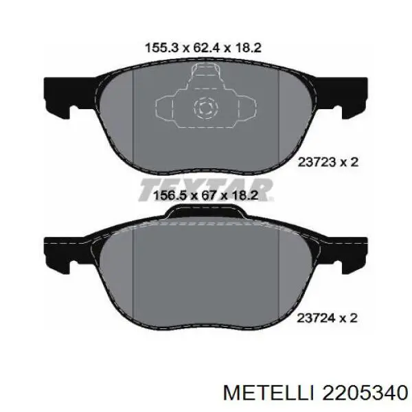 Тормозные колодки Metelli 2205340
