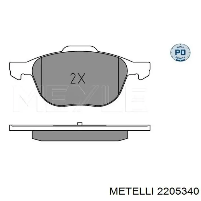 Купить 2205340 Metelli Колодки тормозные