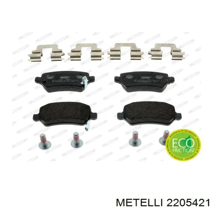 Задние тормозные колодки 2205421 Metelli