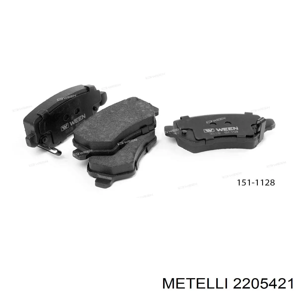 Задние дисковые колодки Metelli 2205421