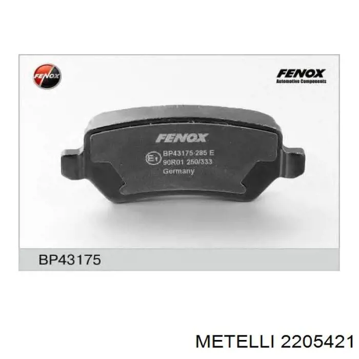 Купить 2205421 Metelli Колодки тормозные задние, дисковые