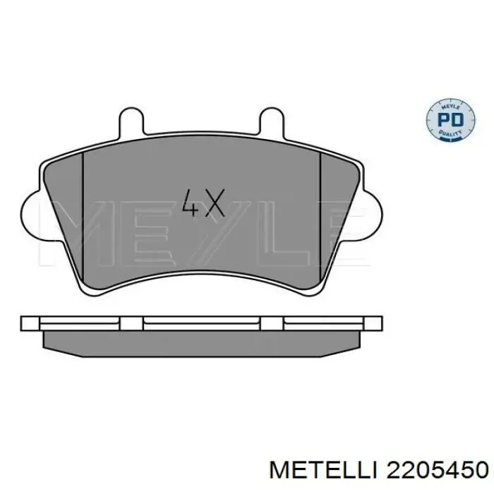 Колодки Metelli 2205450 цена, от 22.98 USD