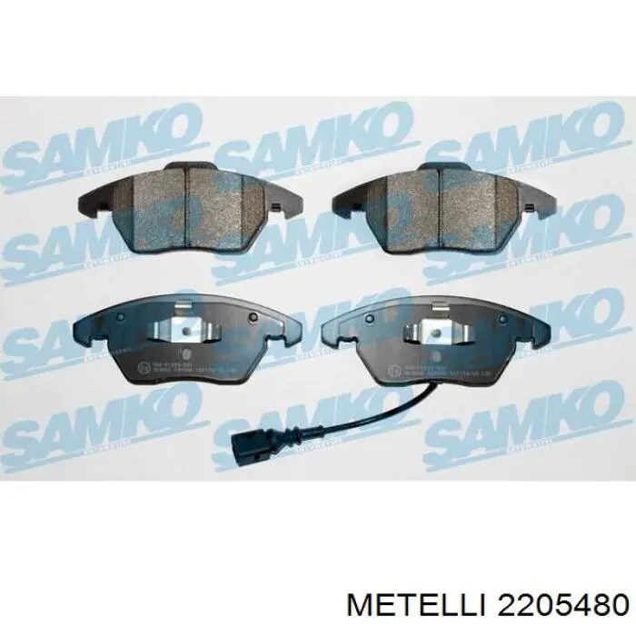 Передние тормозные колодки 2205480 Metelli