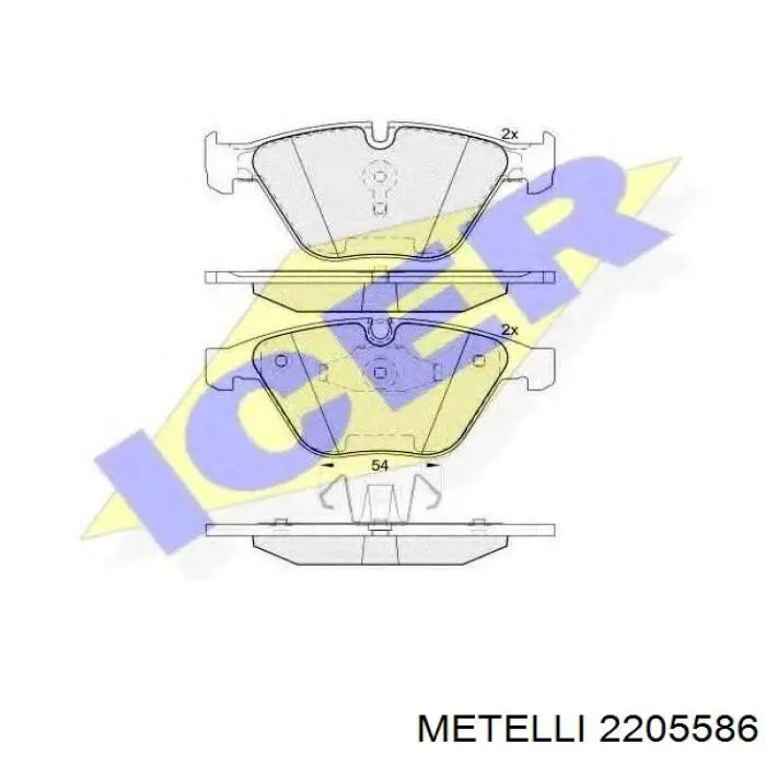 Купить 2205586 Metelli Колодки тормозные