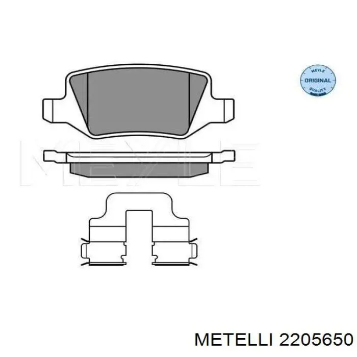 Pastillas de freno traseras 2205650 Metelli