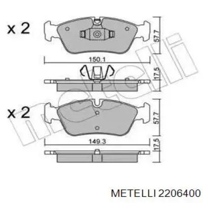 22-0640-0 Metelli колодки тормозные передние дисковые