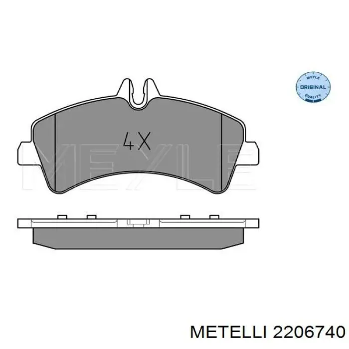 Купить 2206740 Metelli Колодки тормозные задние, дисковые