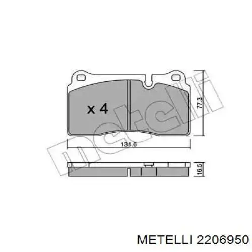 22-0695-0 Metelli передние тормозные колодки