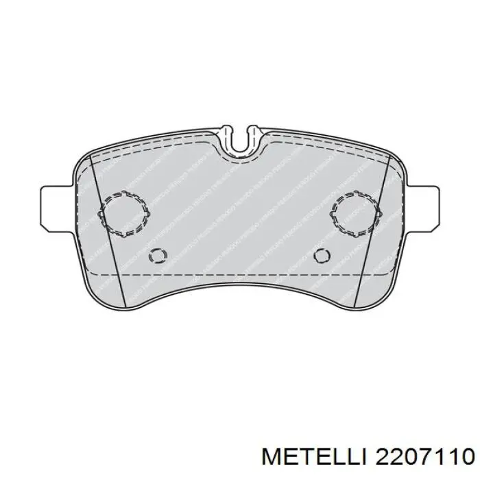 Задние дисковые колодки Metelli 2207110