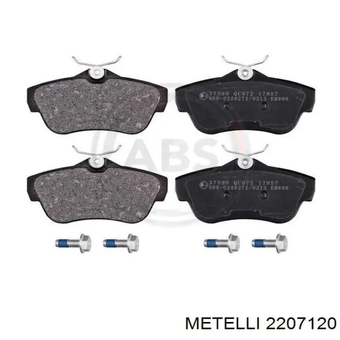 Задние тормозные колодки 2207120 Metelli
