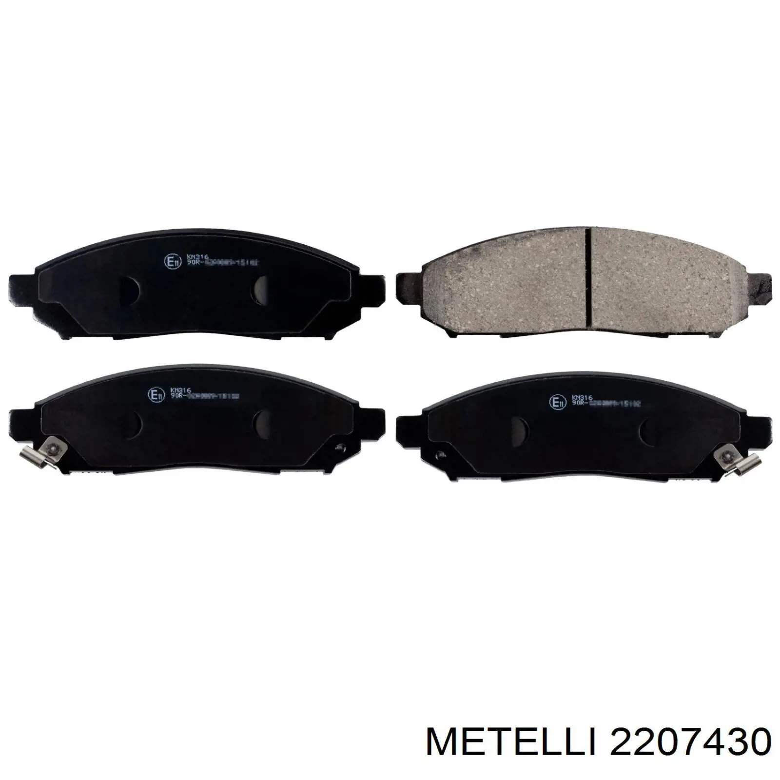 Купить 2207430 Metelli Колодки тормозные