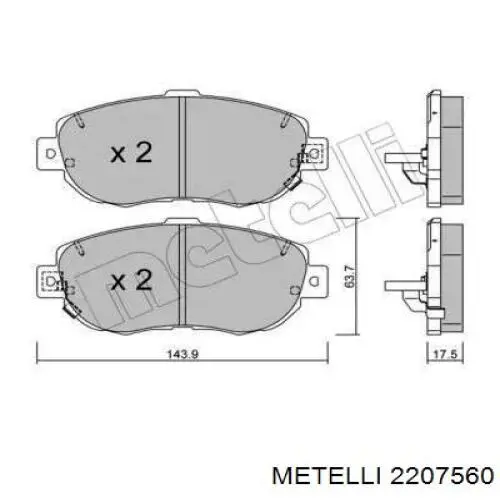 Тормозные колодки Toyota 0446524021