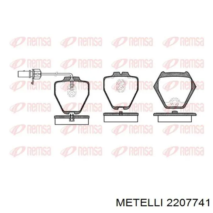 Передние тормозные колодки 2207741 Metelli