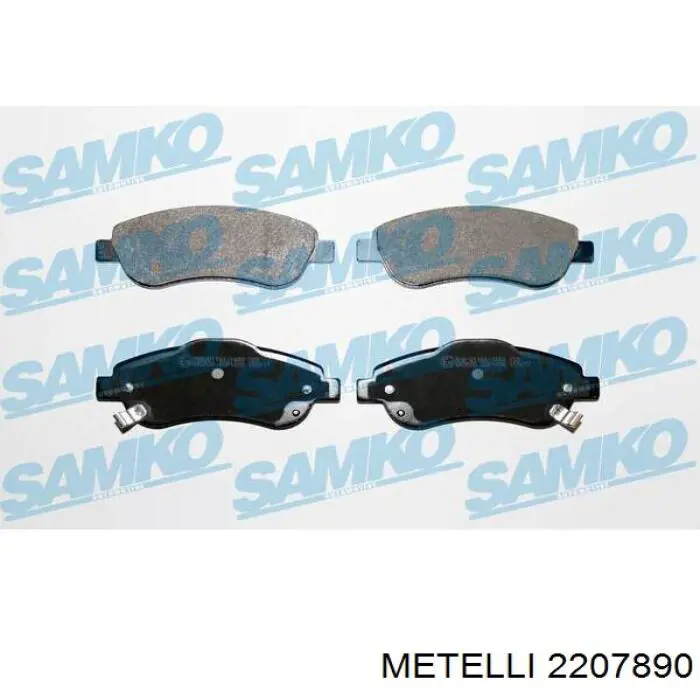 Передние тормозные колодки 2207890 Metelli