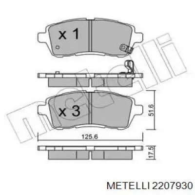 Pastillas de freno delanteras 2207930 Metelli