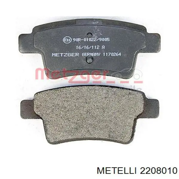 2208010 Metelli Колодки тормозные дисковые комплект