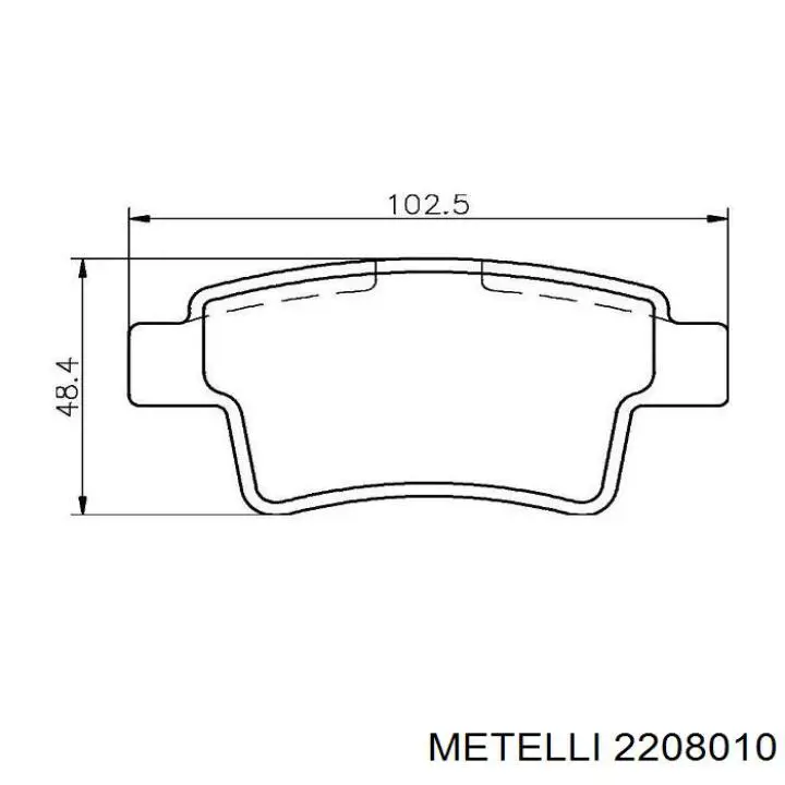 Купить 2208010 Metelli Колодки тормозные задние, дисковые