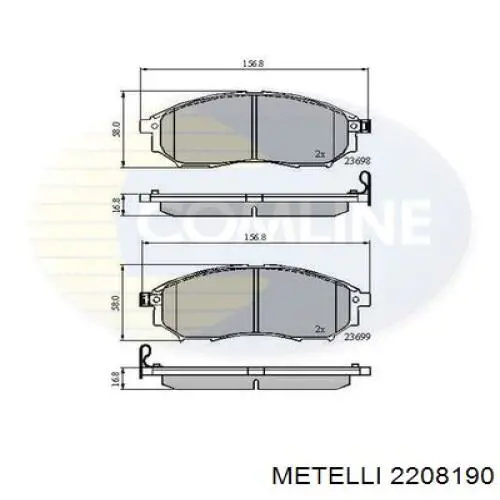 Колодки Metelli 2208190 цена, от 24.49 USD