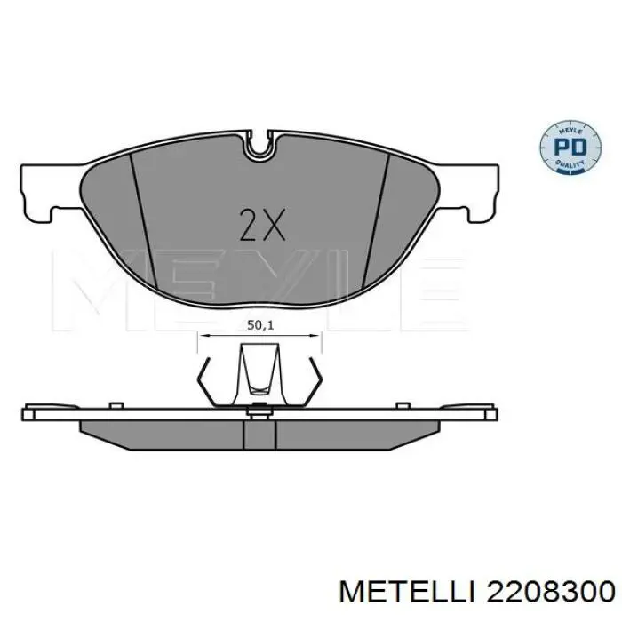 Купить 2208300 Metelli Колодки тормозные