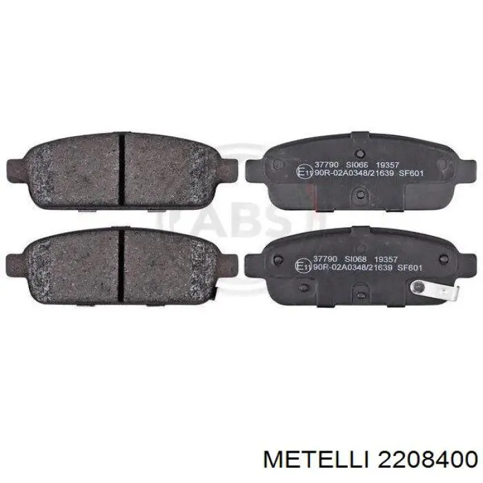 Задние тормозные колодки 2208400 Metelli