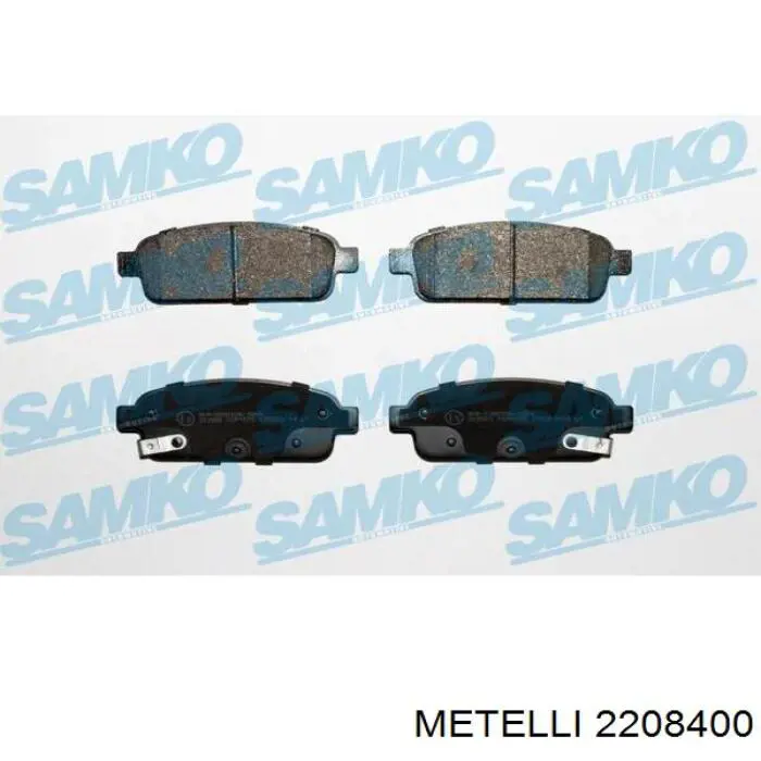 Купить 2208400 Metelli Колодки тормозные задние, дисковые