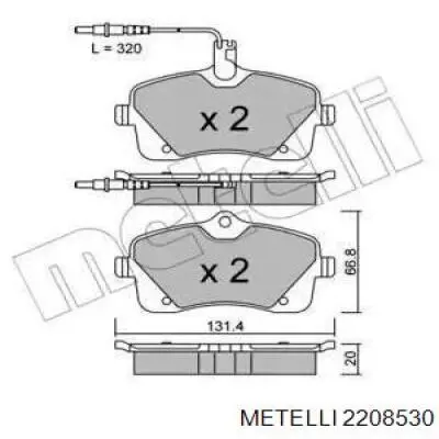 2208530 Metelli Колодки передние