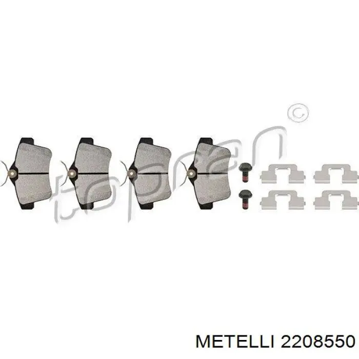 Задние дисковые колодки Metelli 2208550