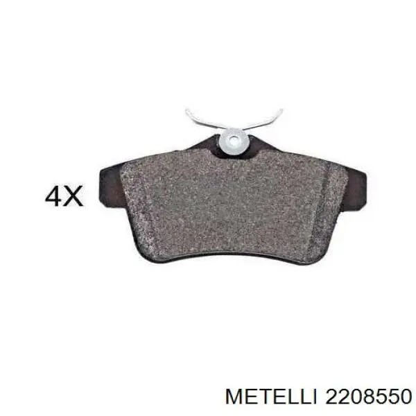 Купить 2208550 Metelli Колодки тормозные задние, дисковые