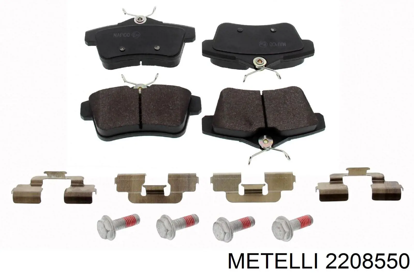 Задние тормозные колодки 2208550 Metelli