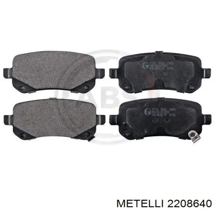 Купить 2208640 Metelli Колодки тормозные задние, дисковые