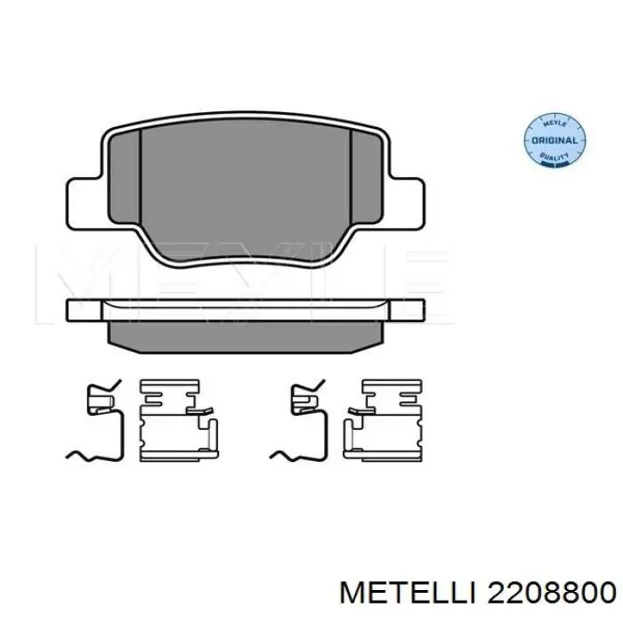 Задние тормозные колодки 2208800 Metelli