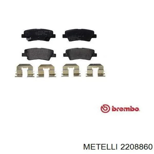 Задние дисковые колодки Metelli 2208860