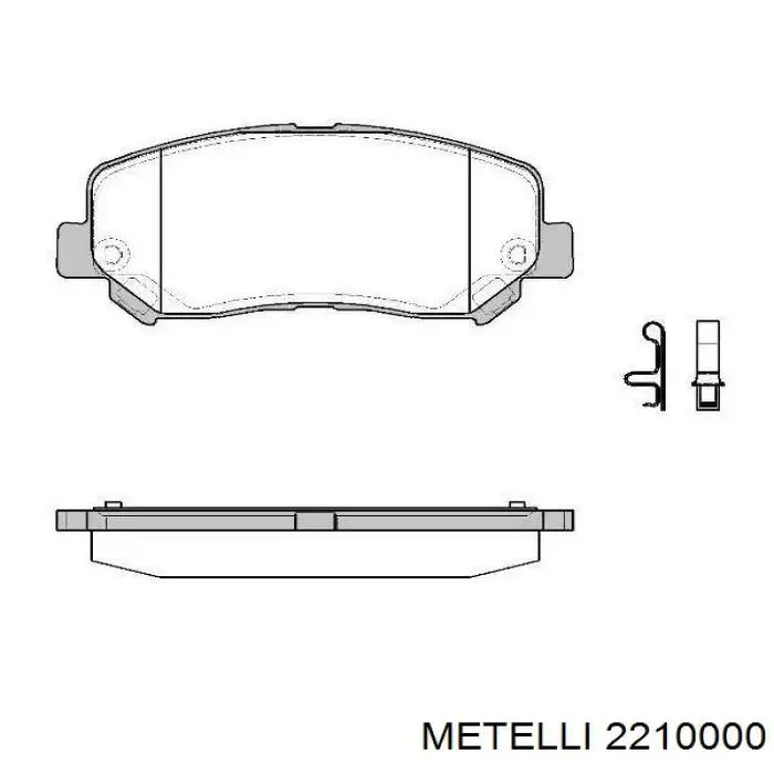Купить 2210000 Metelli Колодки тормозные
