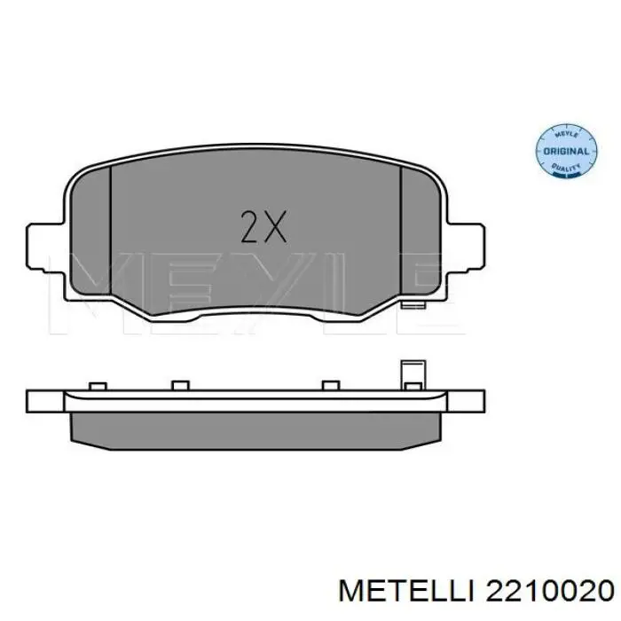 Колодки дисковые  Metelli 2210020 цена, от 24.54 USD