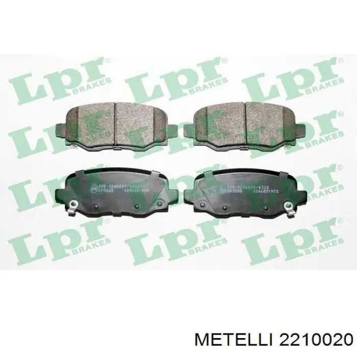 Купить 2210020 Metelli Колодки тормозные задние, дисковые