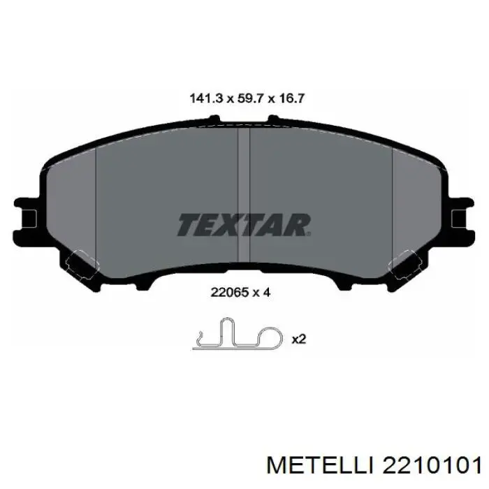 Колодки Metelli 2210101 цена, от 27.48 USD