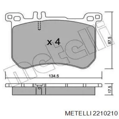 Передние тормозные колодки 2210210 Metelli