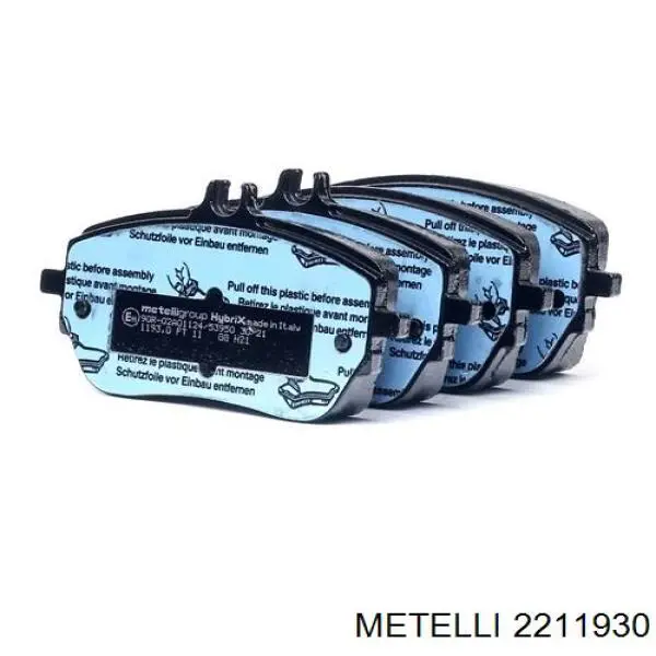 22-1193-0 Metelli sapatas do freio dianteiras de disco