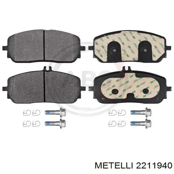 22-1194-0 Metelli sapatas do freio dianteiras de disco