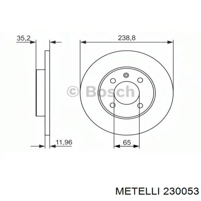 Купить 230053 Metelli Ротор тормозной