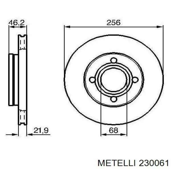 Купить 230061 Metelli Ротор тормозной