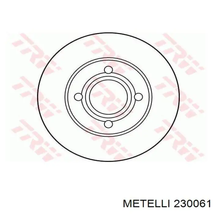 Передние тормозные диски 230061 Metelli