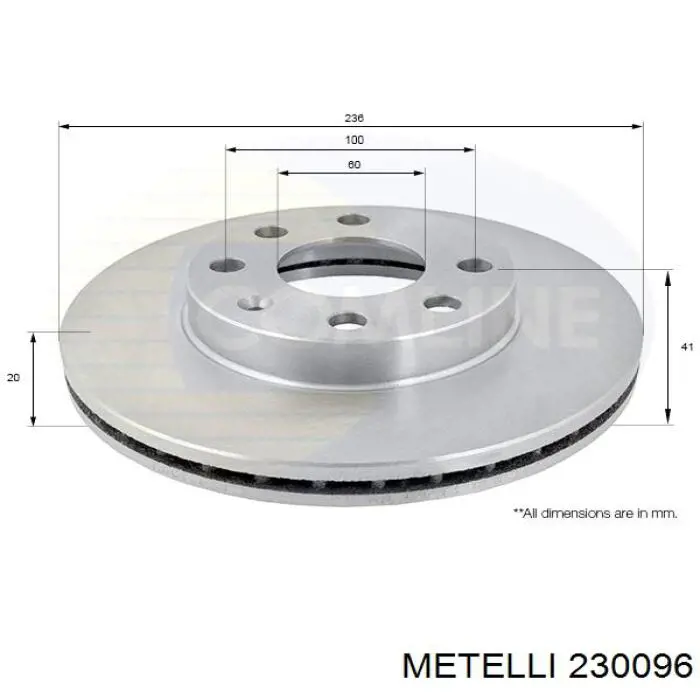 Купить 230096 Metelli Ротор тормозной