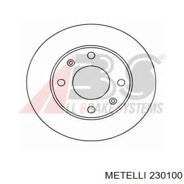 23-0100 Metelli диск тормозной передний