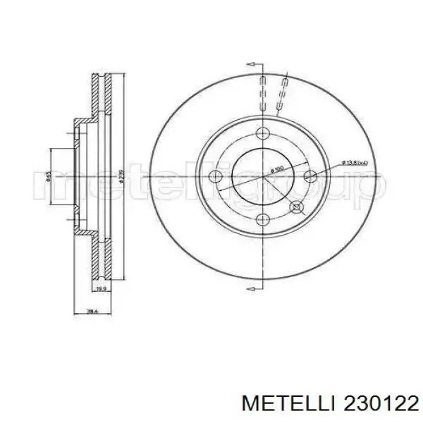 Купить 230122 Metelli Ротор тормозной