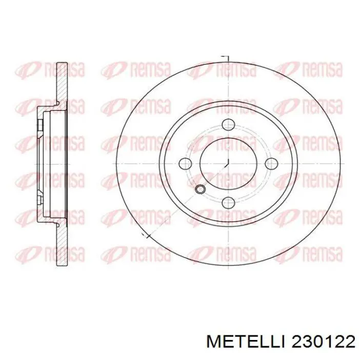 Тормоз дисковый передний Metelli 230122 цена, от 20.27 USD