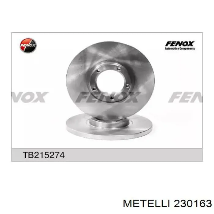 Тормоз дисковый передний Metelli 230163 цена, от 27.69 USD