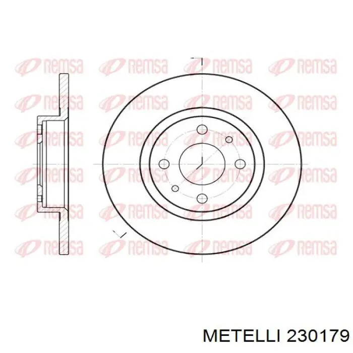 Передний тормозной диск Metelli 230179