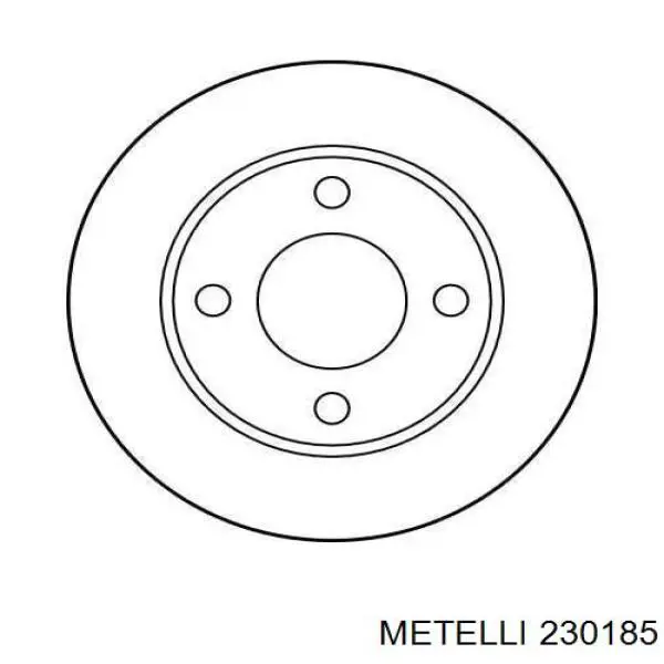 Задний тормозной диск Metelli 230185 цена, от 20.85 USD